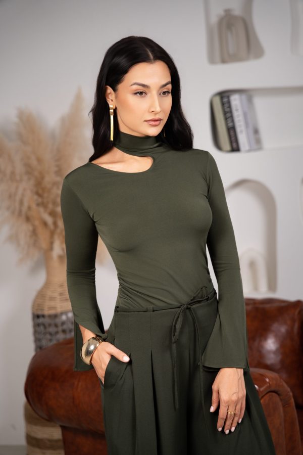 Green stretch top